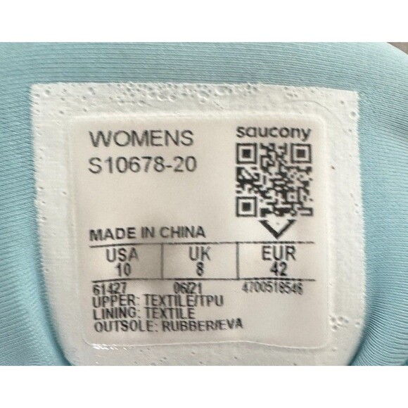 Saucony Triumph 19 Running Shoes Sneakers Womens Size 10 Gray Blue Athletic Gym - Picture 8 of 9
